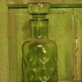 Carafe vintage en verre style empoli