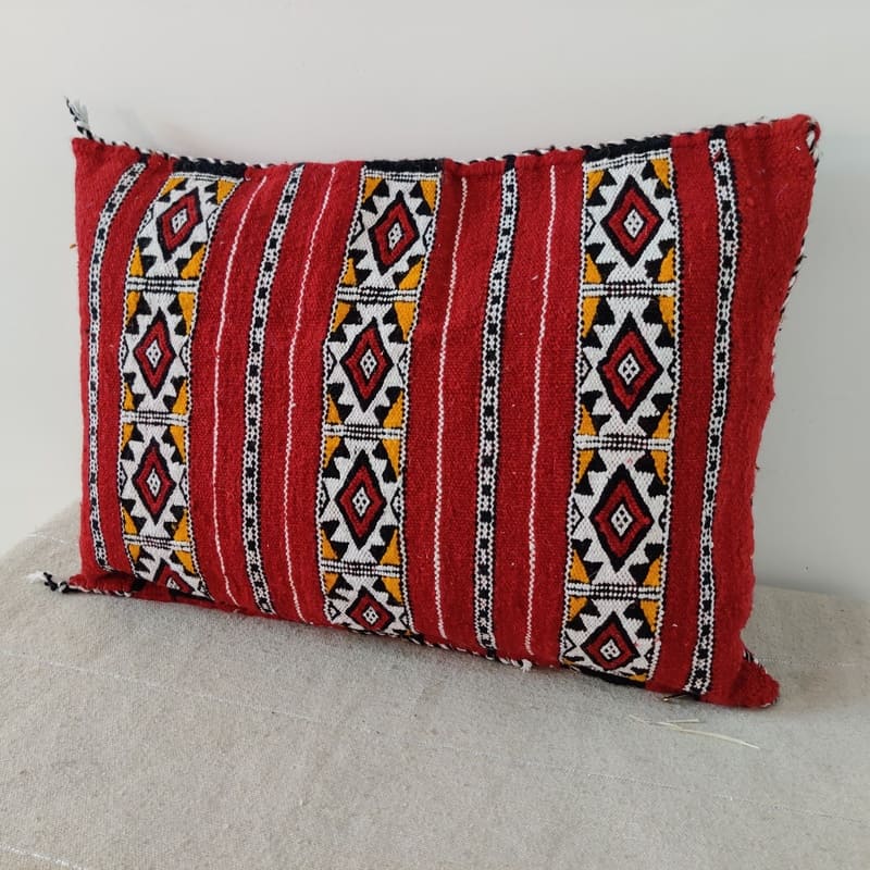 Berber cushion Kilim red ethic