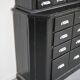 Large pair of antique apothecary cabinets painted black, Eastern Europe, 1910s