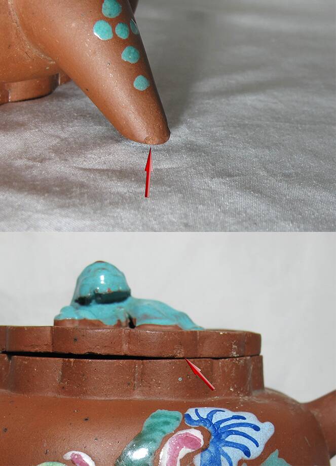 Old small Chinese Yixing terracotta teapot