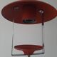 Orange-red metal hanging lamp