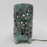 Vintage table lamp, lava ceramic