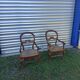 Paire de fauteuils anciens en bois massif – style Louis-Philippe / cam