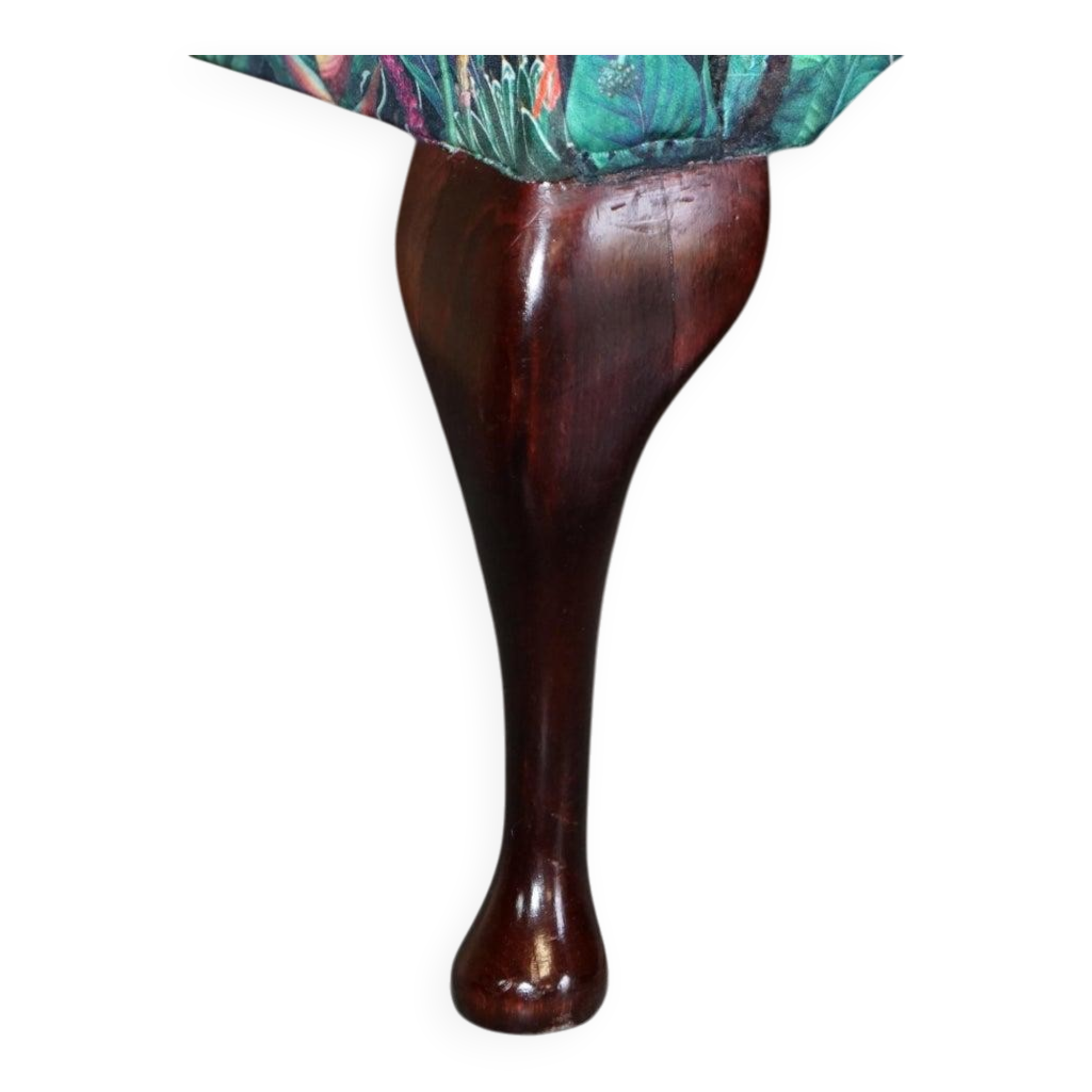 Vintage mini canapé in Birds of Paradise fabric