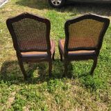 Old Louis XV caned chairs