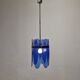 Blue Glass Chandelier or Pendant by Veca, Italy 1970's