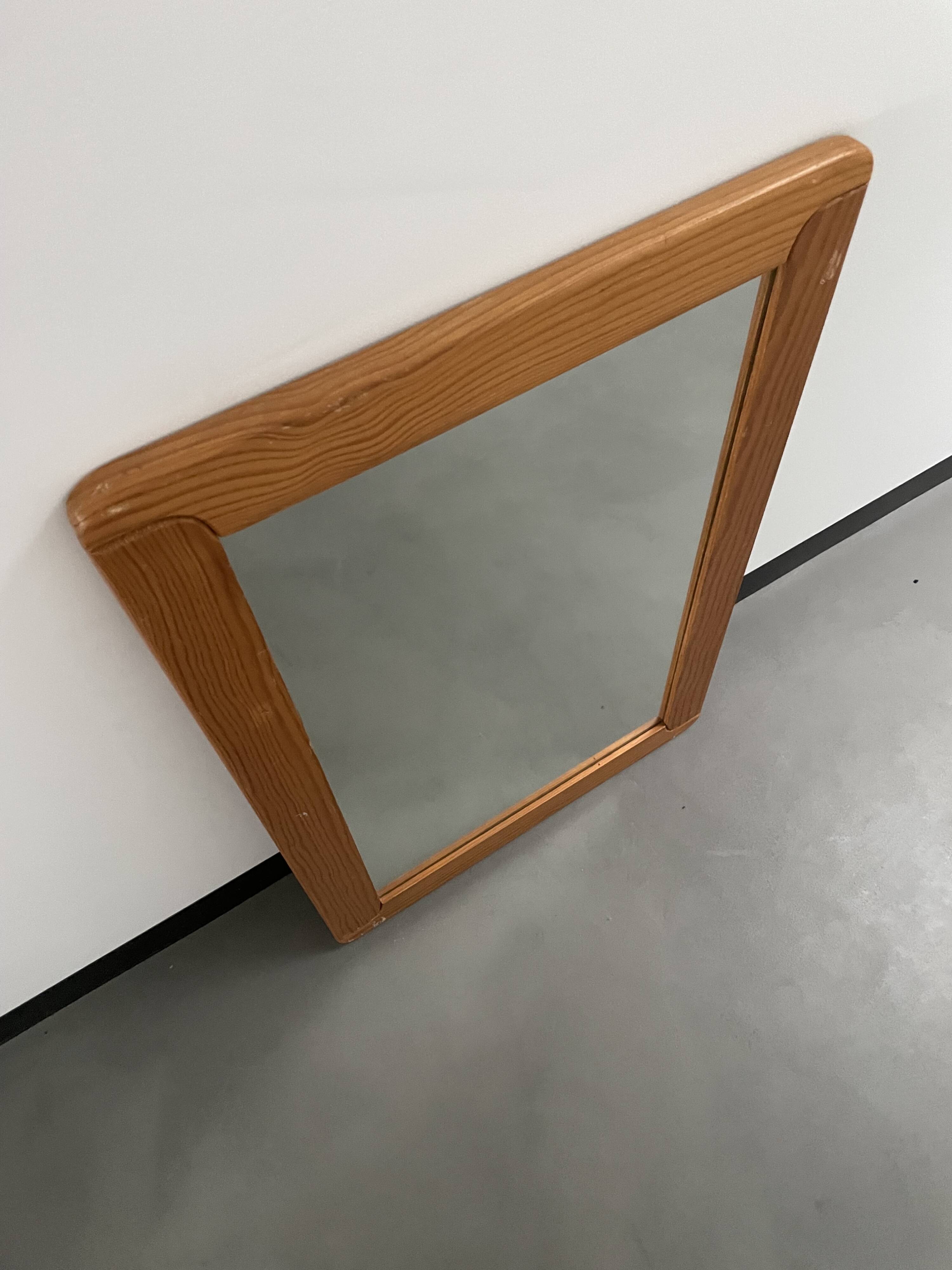 80s Regain pine mirror