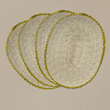 4 yellow placemats