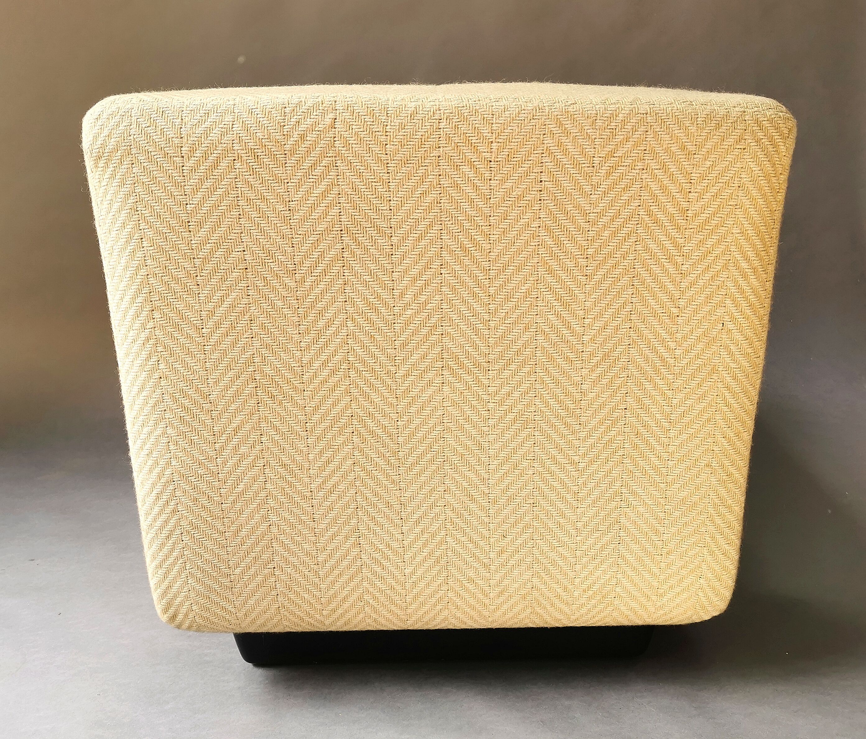 Beige low chair 70s-80s