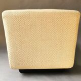 Beige low chair 70s-80s