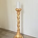 Wood candlestick