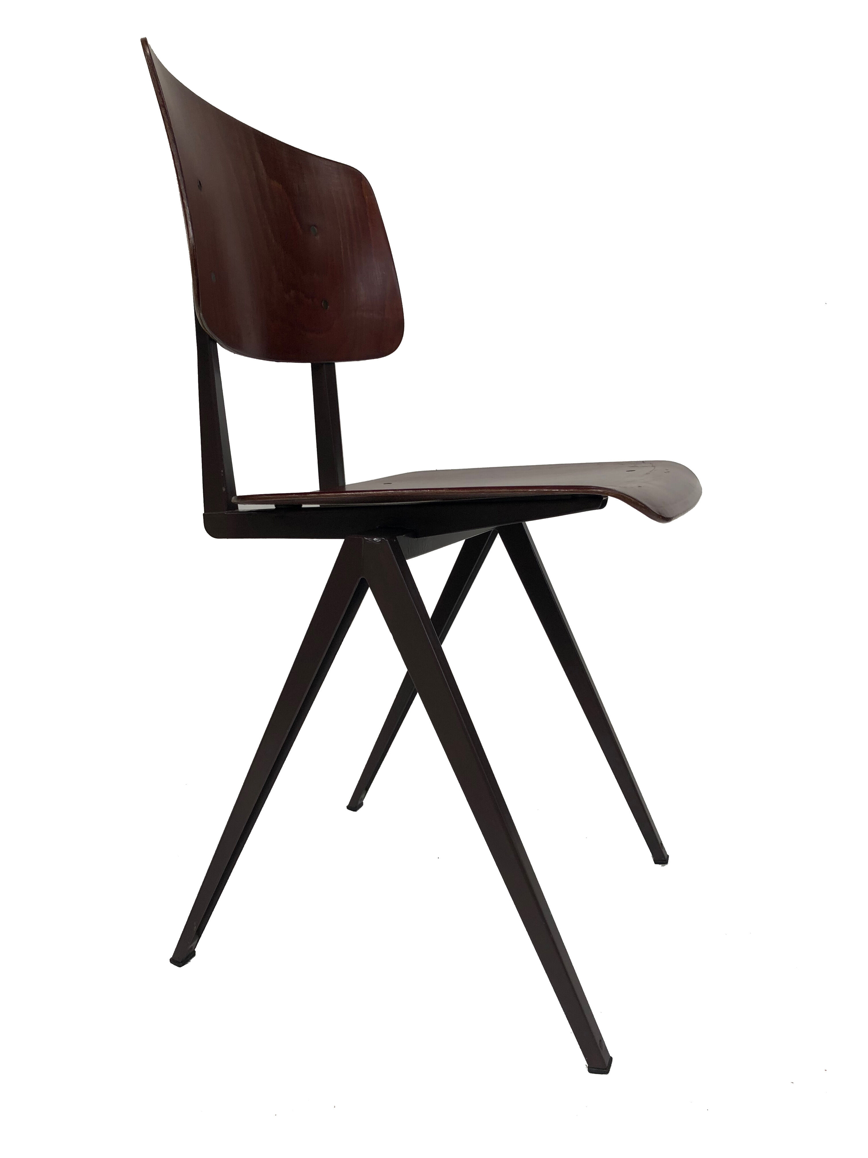 Vintage industrial chair Galvanitas S16 Pagholz Netherlands 60's