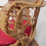 Emmanuelle chair, bamboo peacock throne
