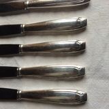 Art Deco silver metal knives