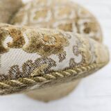 1950s, Danish easy chair, furniture velour, ash wood legs.