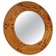 Pine wall mirror by Uno Kristiansson, Sweden, 1960