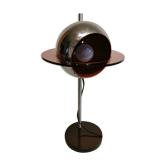 Lampe de table Space Age, en aluminium, métal et plexi plastique