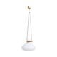 White, modernist chandelier Kamenický Šenov, Czechoslovakia, 1960s.