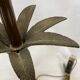 Vintage palm tree lamp base 1960s brass mid century
