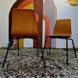 Pair of Chairs Pierre Guariche Papyrus Model Steiner Edition 1950