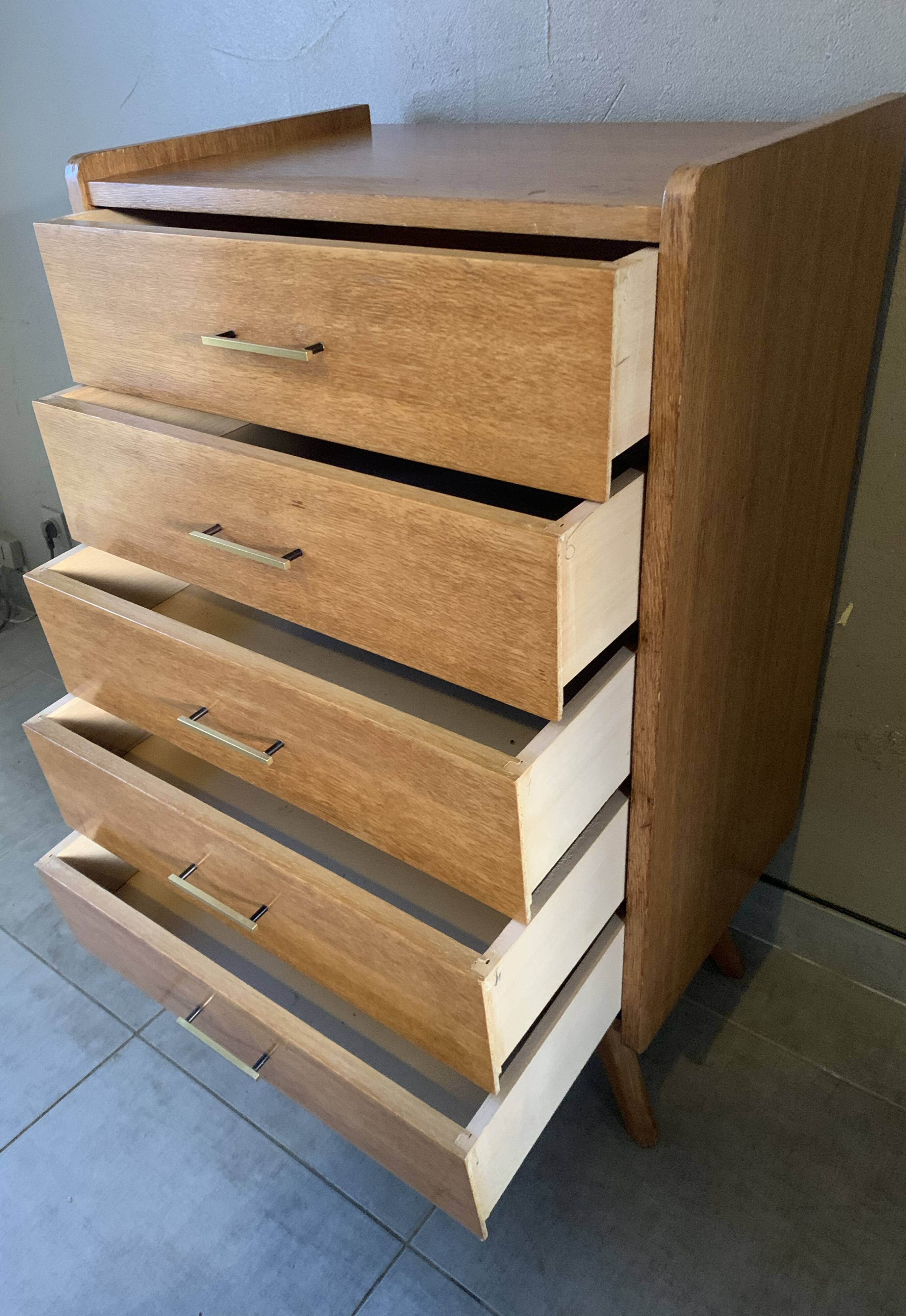 Vintage oak chiffonier from the 1950s