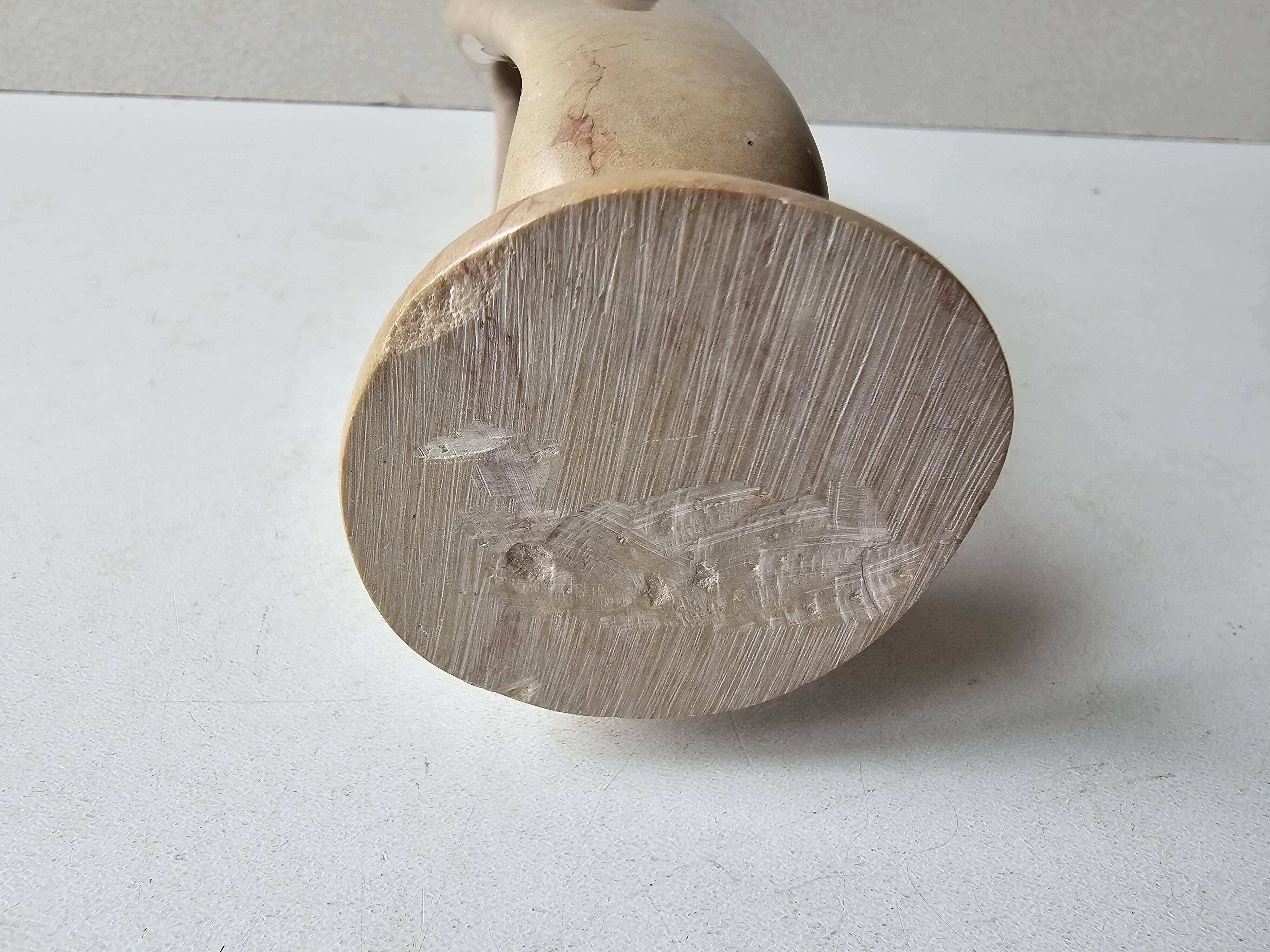 Soapstone Sculpture - Parenting Woman and Child Modern Design