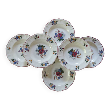 set of 6 Sarreguemines “Agreste” soup plates