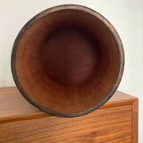 Leather waste paper basket