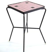 Pink vintage design 1950s Mosaic Side Table