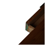 Mid-20th century Art Deco chest of drawers in pine with metal handles, 1940s.