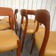 set of 6 teak and leather chairs by Niels Otto Moller, Denmark, 1960