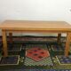 Solid oak table with extension cords