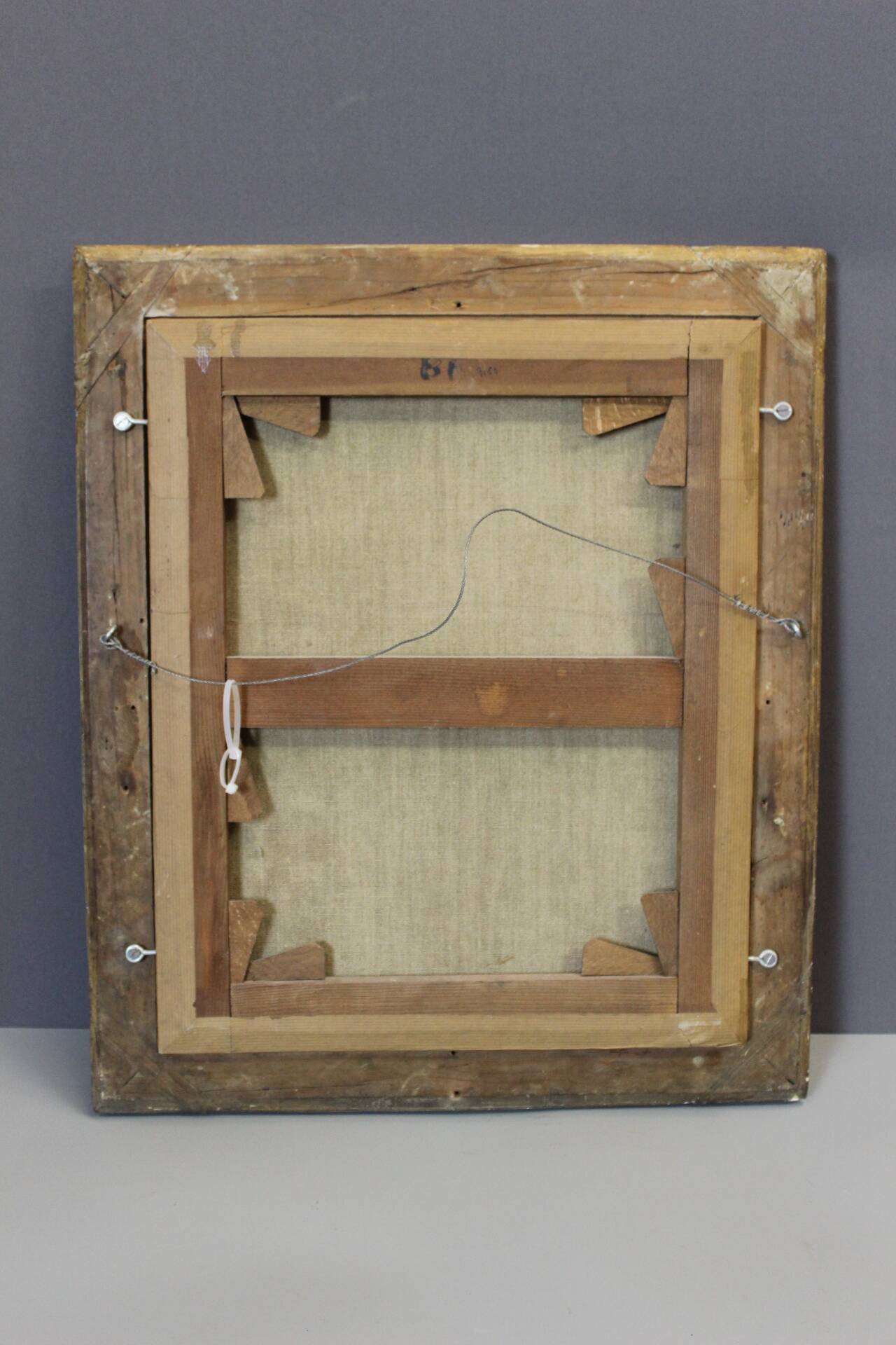 Oil on canvas, Woman with a white headdress dated 1840