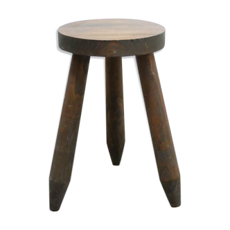 Vintage wooden tripod stool