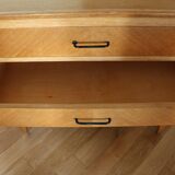 Chest of drawers with 4 drawers, light oak, 1960s