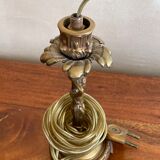 Electrified bronze candle holder