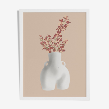 Illustration "buste en fleur" par noums atelier