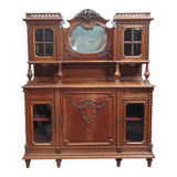 Louis XVI two-part sideboard in carved walnut