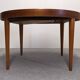 Scandinavian extendable round table in rosewood, 60s-70s