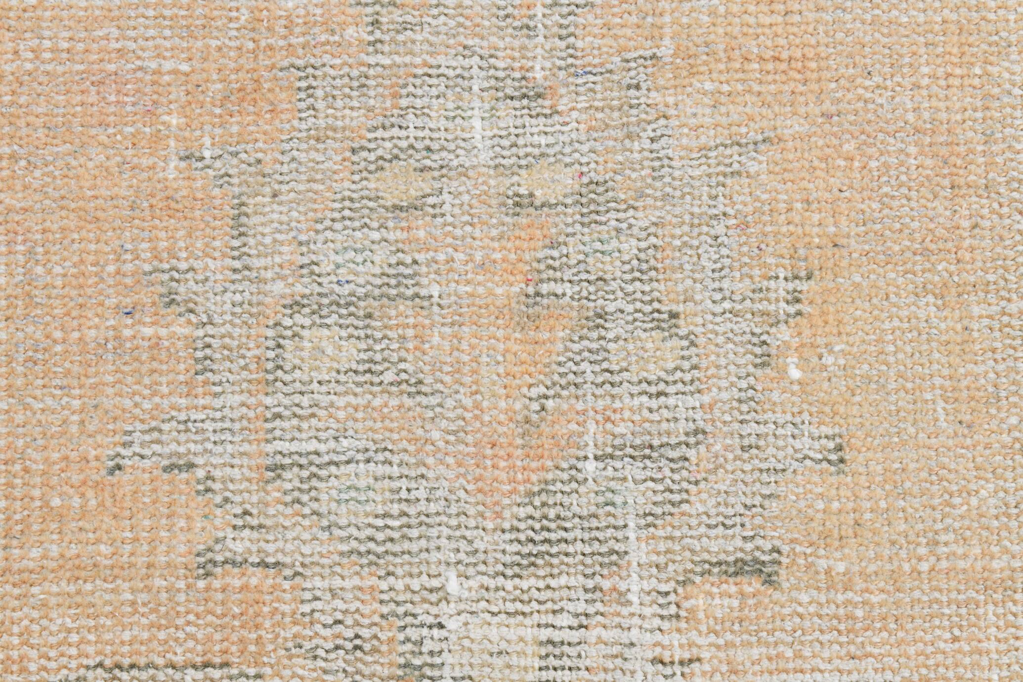 7x10 Light Yellow & Beige Vintage Rug 203x297Cm SK 21426