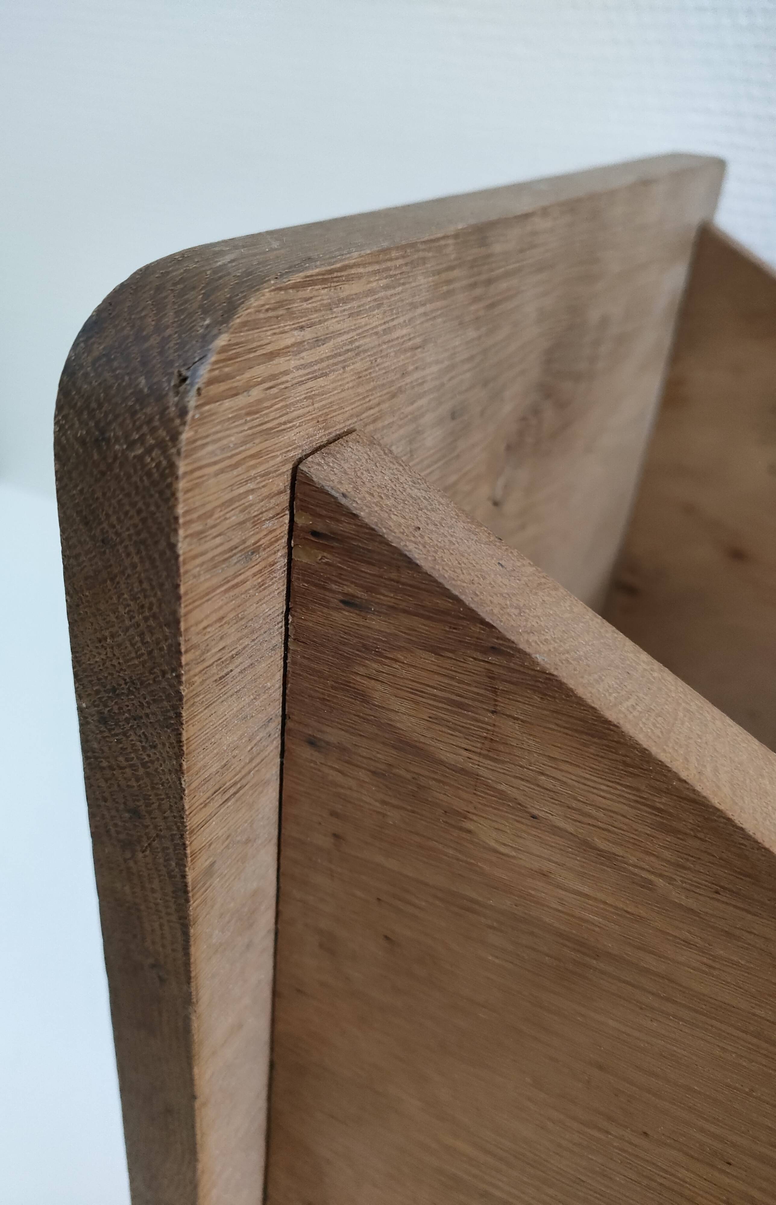 Shelf solid oak patinated years 50-60 years