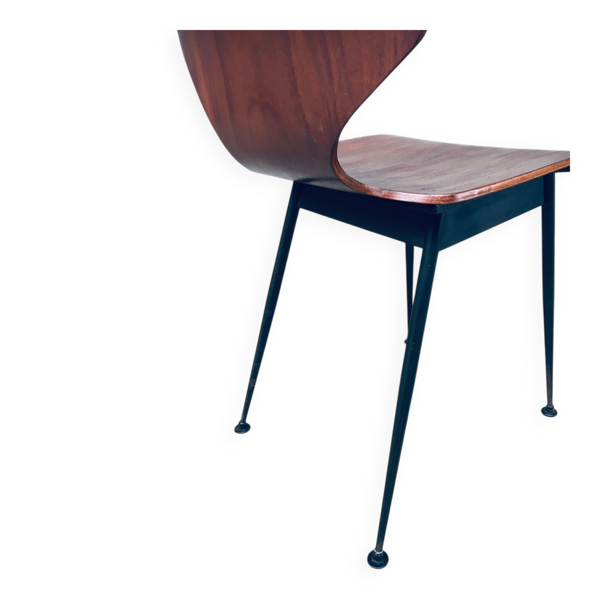 Mid-Century Modern Plywood Side Chairs attributed to Carlo Ratti for Legni Curvati, Italy, 1950s, Set of 3