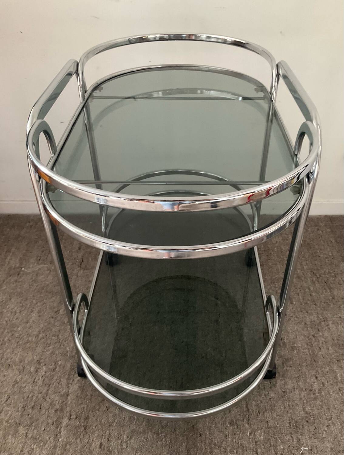 70s bar trolley on wheels