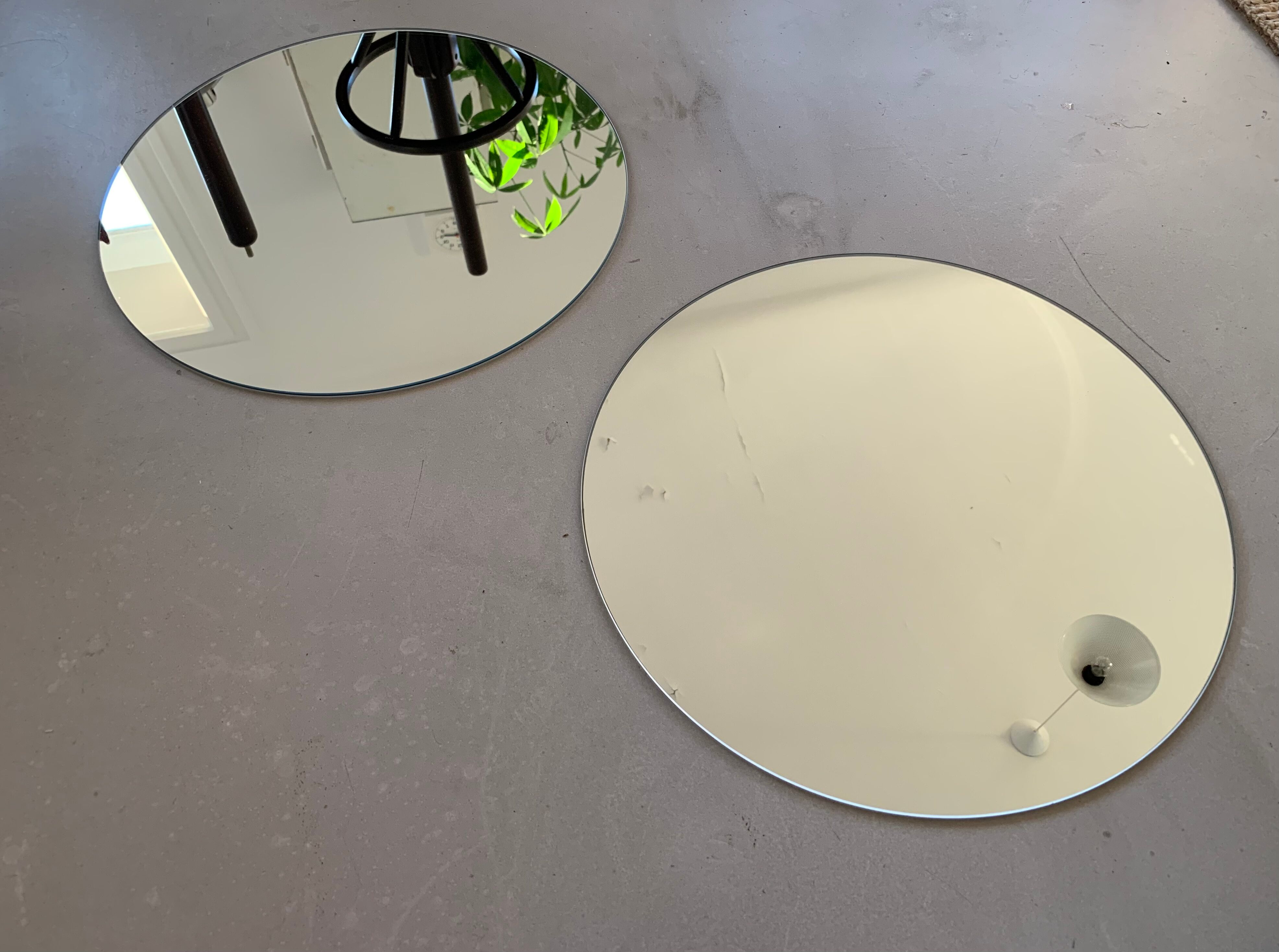 Set of 2 round mirrors D42cm