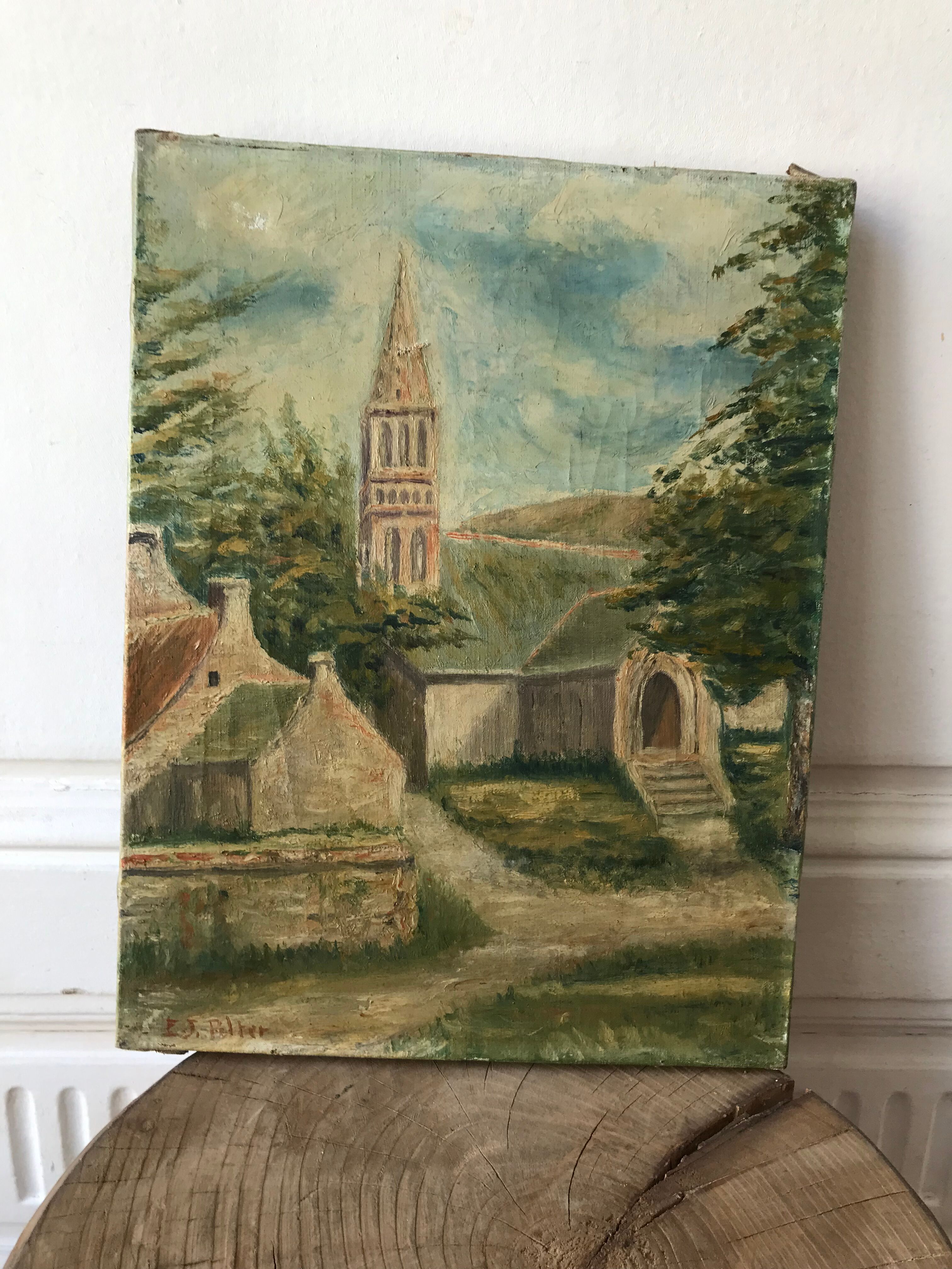 Oil on canvas landscape