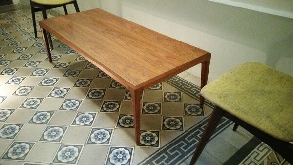 Table basse scandinave année 50 60 Johannes Anderson par SILKEBORG