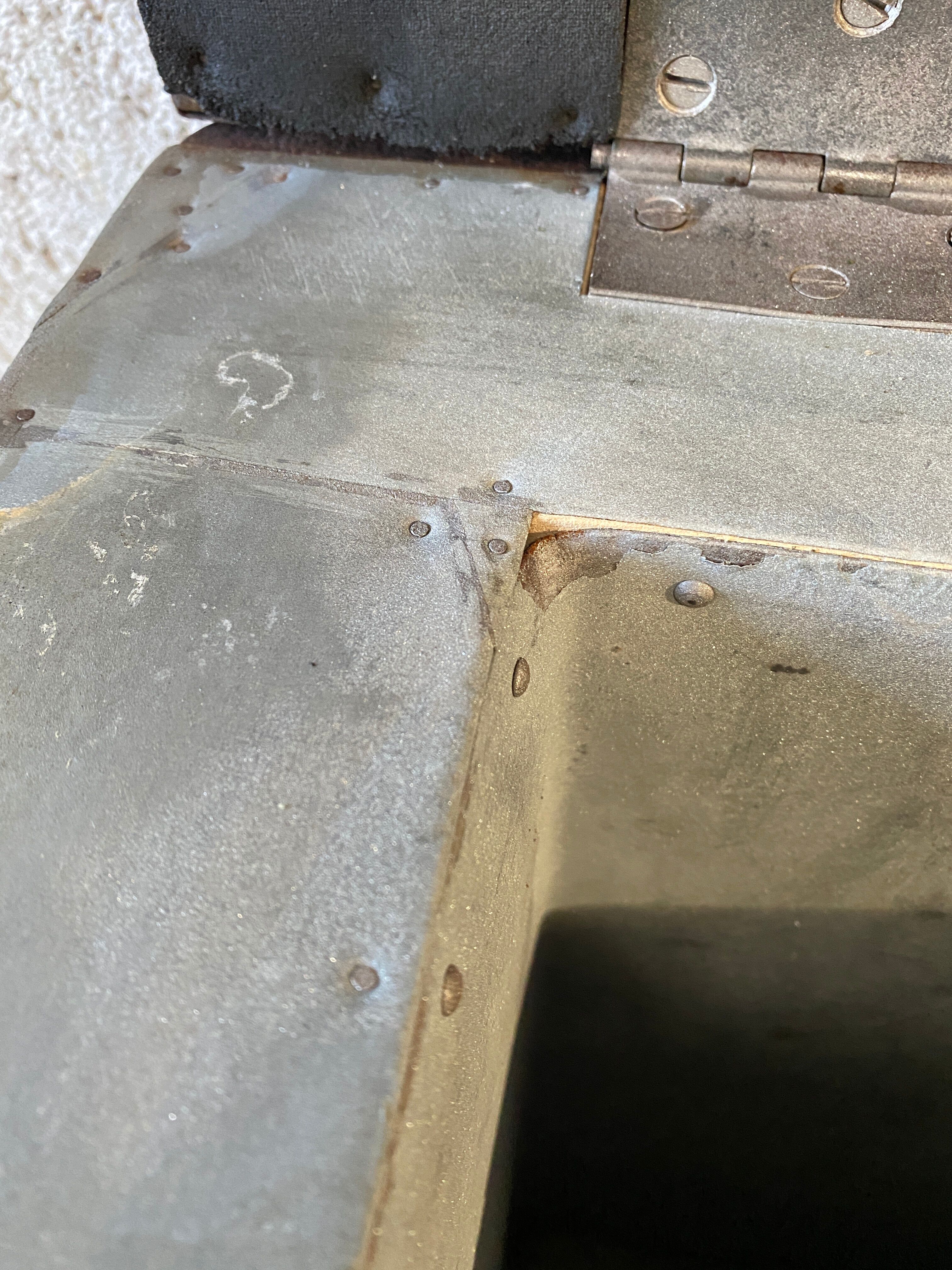 Old 1950 metal cooler