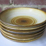 6 hollow Longchamp stoneware plates in very good condition