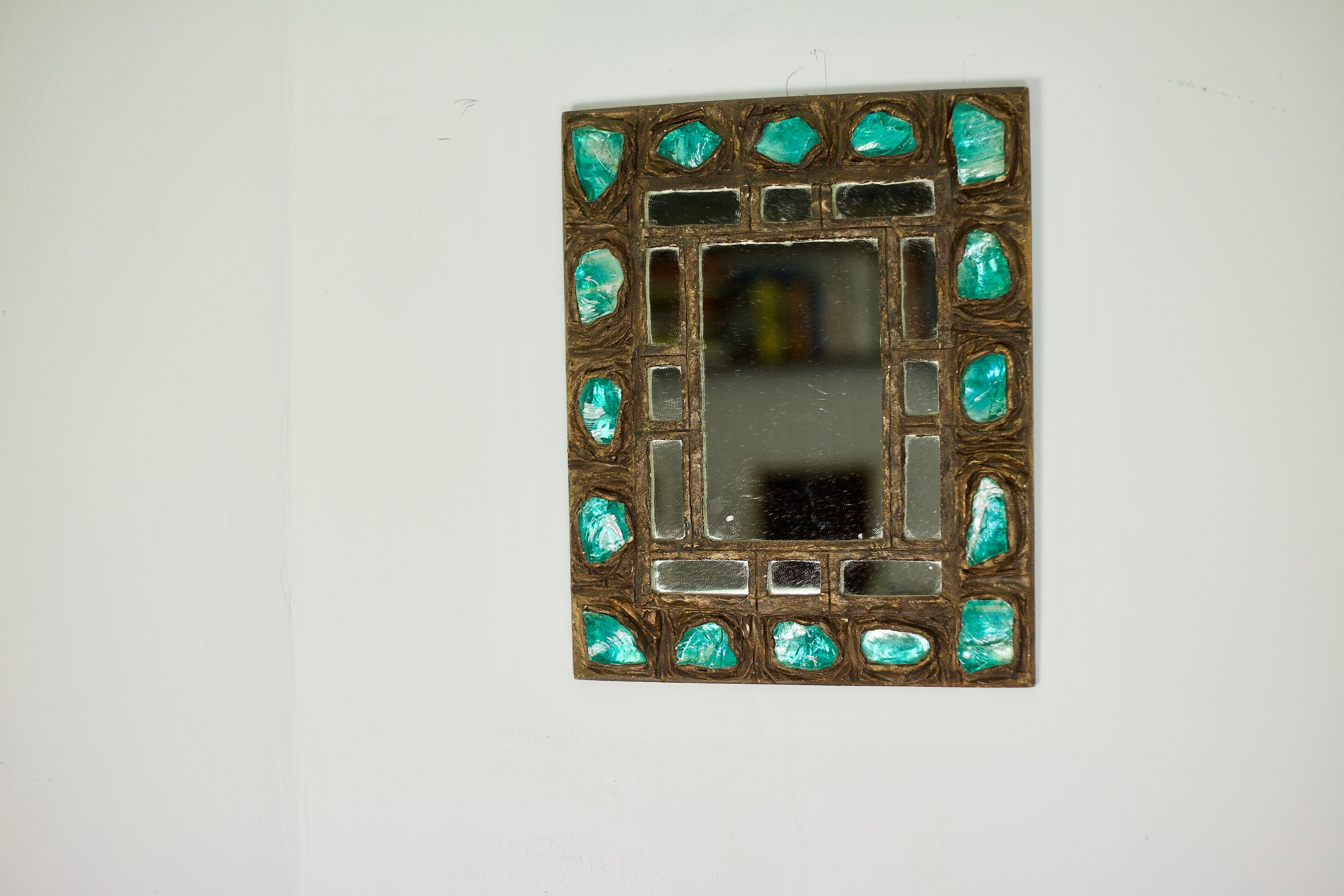 Mirror resin years 60 - 29X36cm