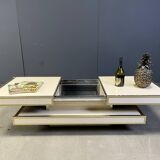 Vintage coffee table by Willy Rizzo for Mario Sabot, 1970s